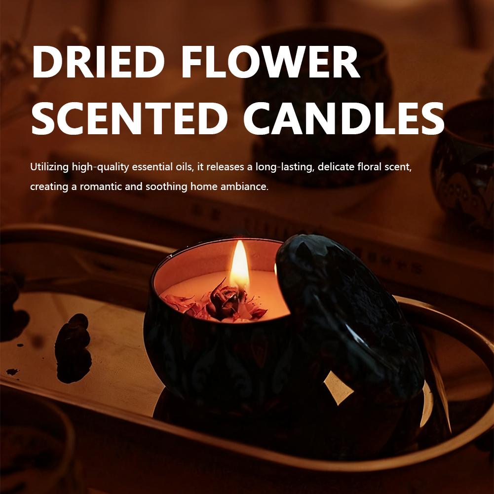 Home Fragrance Jar - Lilin Aromaterapi Aroma Bunga Lilin Wangi