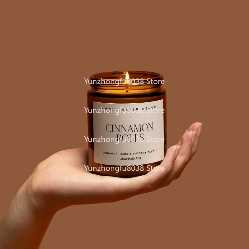 Amber Jar Candle - Lilin Kedelai dengan Aroma Rempah Hangat