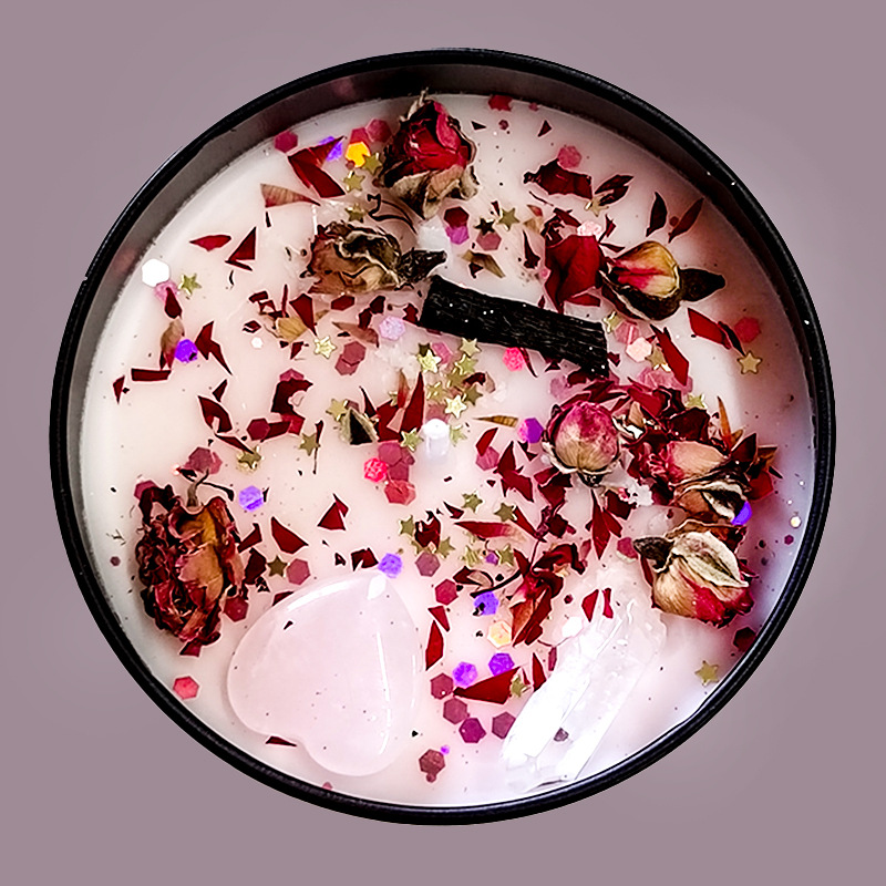 Home Fragrance Jar - Lilin Aromaterapi Kaleng Besi Kristal Buatan