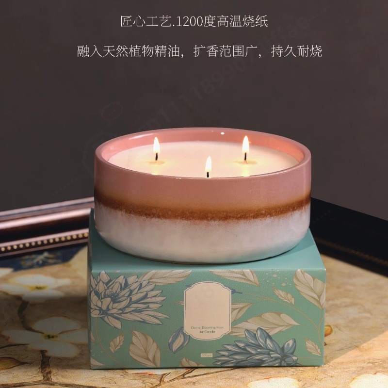 Home Fragrance Jar - Lilin Aroma dalam Stoples Keramik Besar,