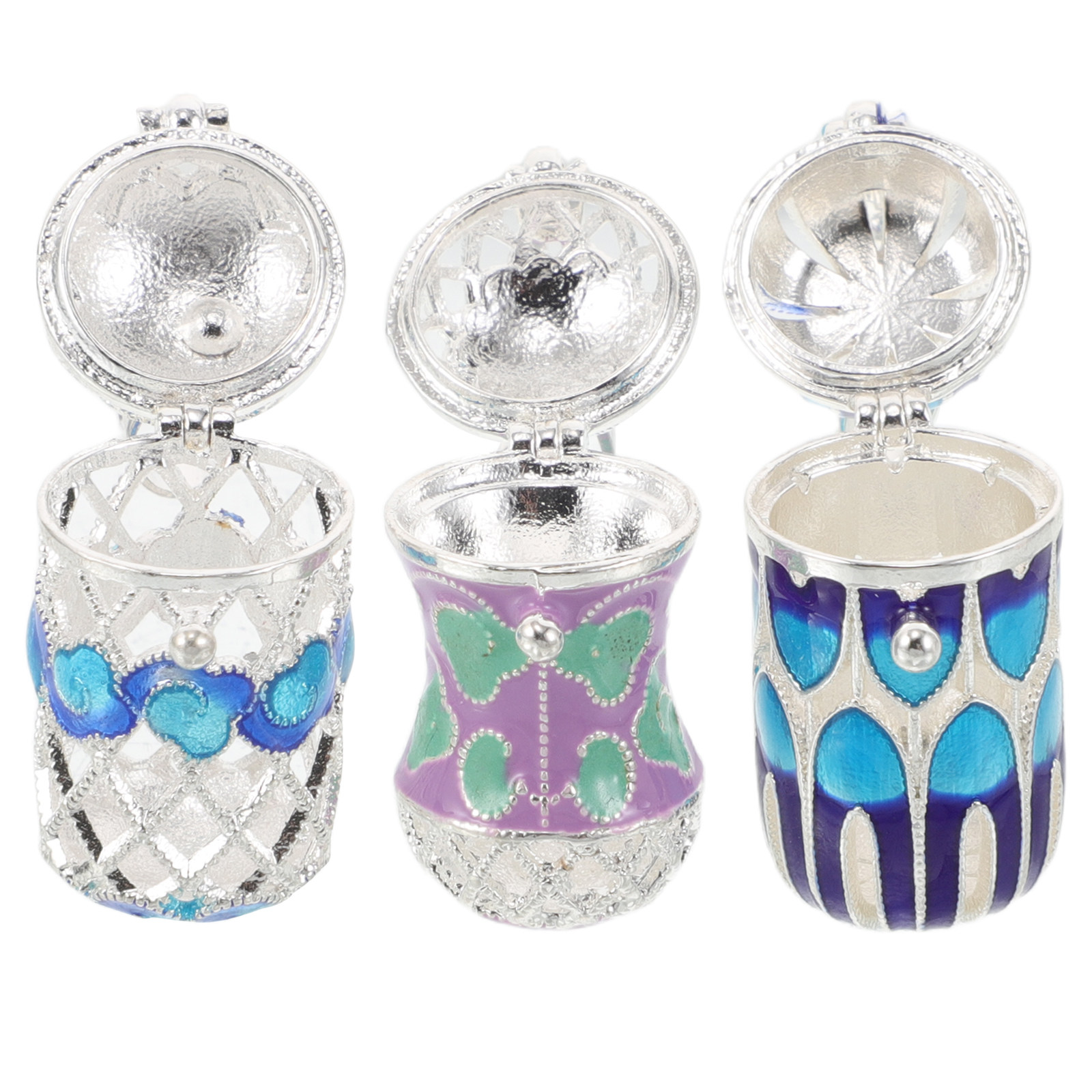 Diffuser Necklace Locket - 3Pcs Kalung Liontin Aroma Enamel untuk