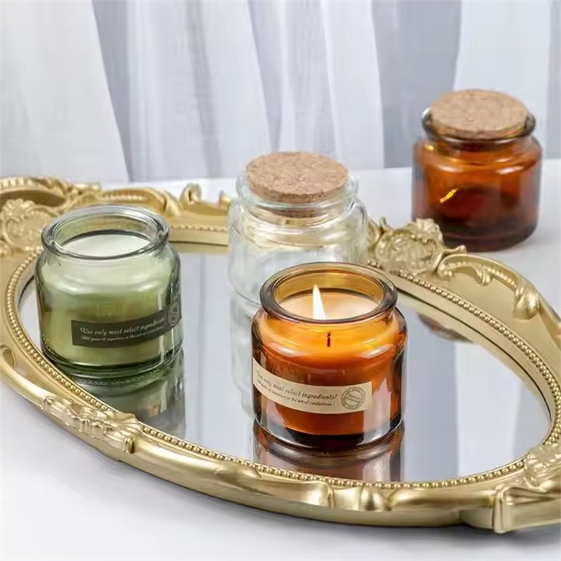 Amber Jar Candle - 60 buah cangkir kaca lilin DIY