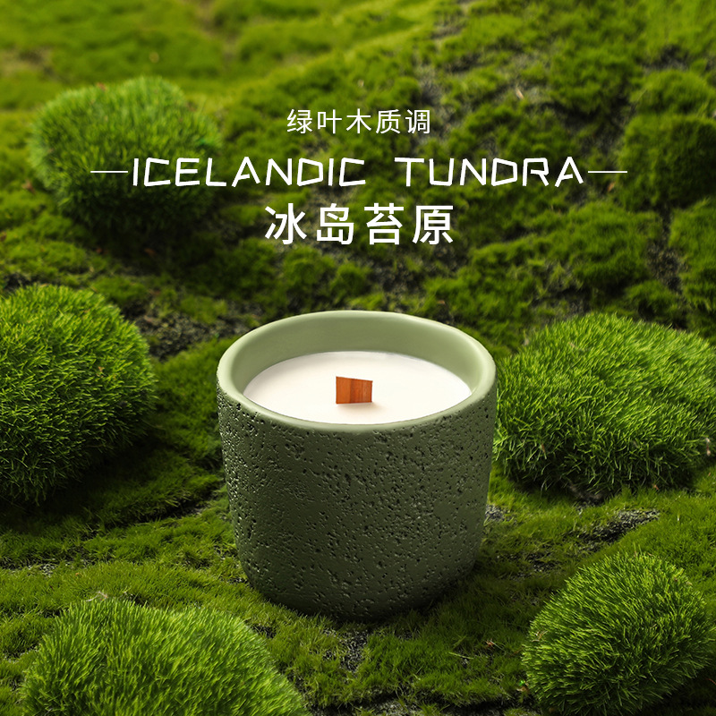 Home Fragrance Jar - 200g lilin aromaterapi semen Tundra Islandia,