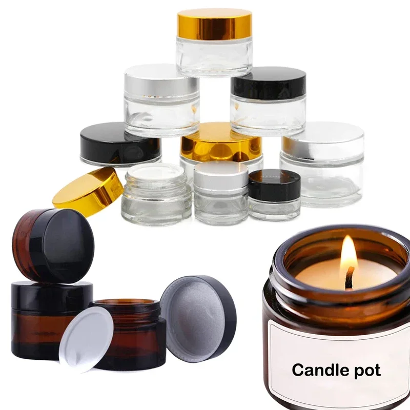 5 buah pot krim kaca bulat Amb - Amber Jar Candle ulasan dan harga