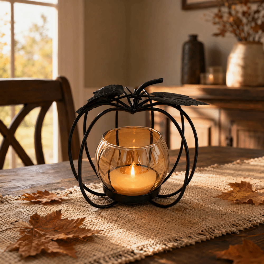 Tempat Lilin Besi Kaca dengan  - Amber Jar Candle ulasan dan harga