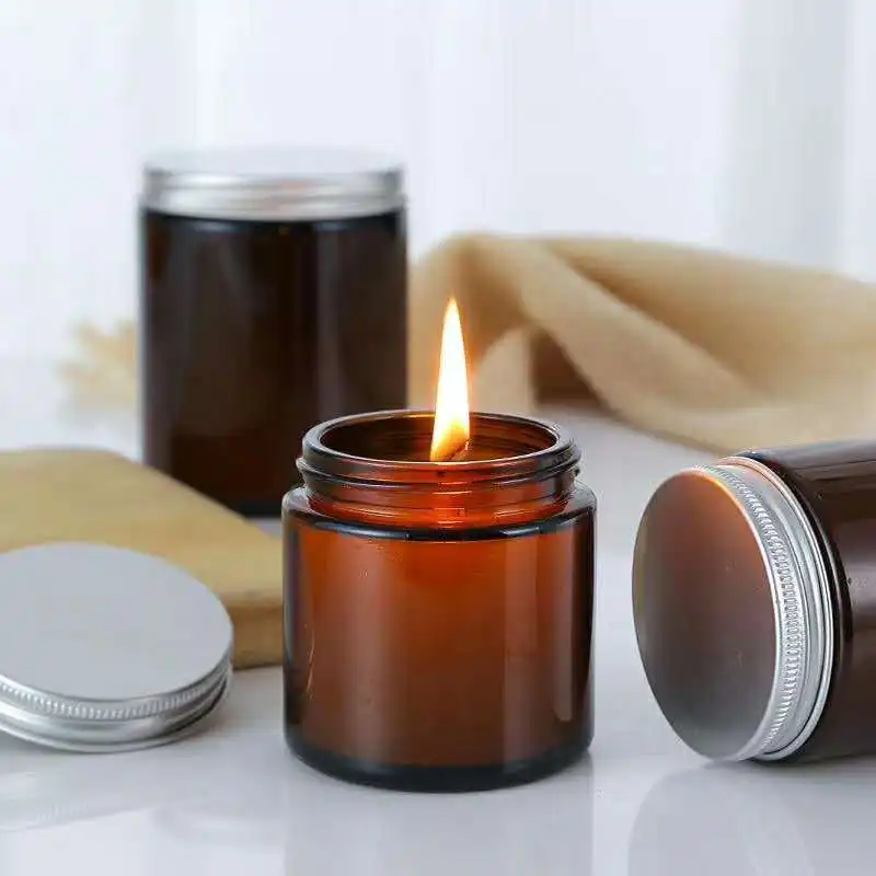 6 Buah 100/250Ml Stoples Lilin - Amber Jar Candle ulasan dan harga