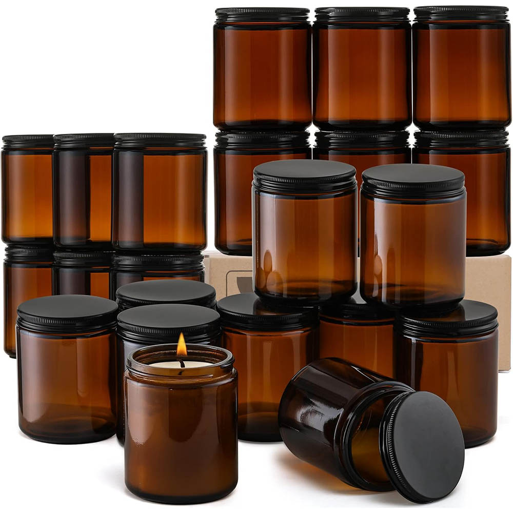 Stoples Kaca Amber 8oz dengan  - Amber Jar Candle ulasan dan harga